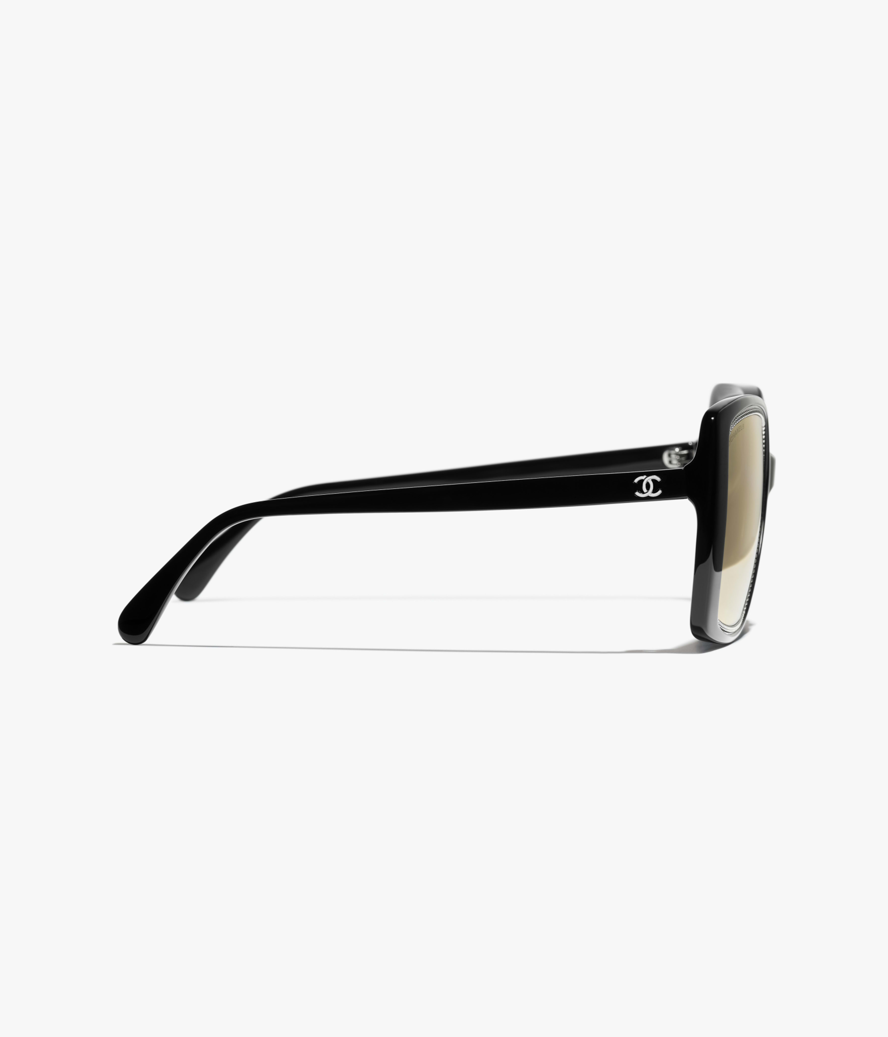 Square Sunglasses - Black - Acetate - Other view